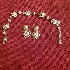 Retired Brighton painted Bracelet & Earrings